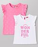 Babyhug Cotton Knit T-Shirts with Text Graphics Multi Color  2-3 Years Pack of 2
