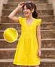 Pine Kids Cotton Woven One Piece Dresses/Frocks with Ruffle Sleeves Yellow 11-12 Years