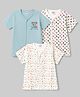 Ben Benny Interlock Knit Half Sleeves  Animal & Sea Life Printed Jhablas Pack of 3 - Multicolour