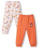 Ben Benny Interlock Knit Full Length Bunny & Floral Printed Lounge Pants Pack Of 3- Multicolor