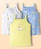 Babyhug 100% Cotton Single Jersey Knit Sleeveless Slips with Floral & Duck Print Pack of 3 - Multicolour