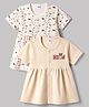 Ben Benny Interlock Knit Half Sleeves Vehicles & Text Printed Frocks Pack Of 2 - Multicolor
