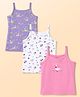 Babyhug 100% Cotton Single Jersey Knit Sleeveless Slips with Floral & Duck Print Pack of 3 - Multicolour