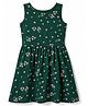 Pine Kids 100% Cotton Knit Sleeveless Floral Printed Frock - Multicolor