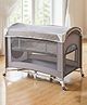 Baybee 3 IN 1 Baby Bedside Crib with Playpen for Babies | Foldable Baby Bassinet Cot with Mosquito Net, Lockable Wheels & Zipper Door | Playards with Soft Matrress & Storage Pocket Baby for 0 -5 Years