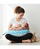 BAYBEE Star Feeding Pillow for New Born Baby | Nursing Pillow for Breastfeeding with Adjustable Waist Strap | Soft Cotton Cover Baby Feeding Pillow | Dual Tone Breastfeeding Pillow for Moms (Blue)