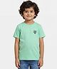 Campana 100% Cotton Knit Half Sleeves Gaming Console & Game On Text Printed Tee - Mint Green