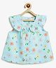 Campana 100% Cotton Woven Sleeveless Floral Printed Top - Light Blue