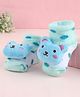 Cute Walk by Babyhug Fabric Socks Shoes With Large Teddy Bear Applique - Light Green