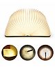Sanjary Foldable Book Style LED Night Lamp with Warm Ambient Light, Portable Design, USB Rechargeable, Decorative Reading Lamp for Home Décor color design may vary