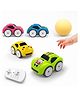 Sanjary Colorful Remote Control Mini Car Set with Cartoon Designs, Easy Controller, Smooth Wheels, and Fun Racing Play for Kids color design may vary