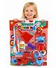 Sanjary Kids House Cleaning Playset with Mop, Broom, Dustpan, Bucket, Detergent Bottles and Accessories for Pretend Household Roleplay Fun color design may vary