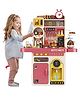 Sanjary Kids Pretend Play Kitchen Set with Stove, Oven, Sink, Accessories, Sound Effects, Storage Shelves, Educational Roleplay Toy color design may vary