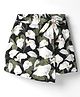 Tiara Cotton Spandex Knit Floral Printed Skorts - Black