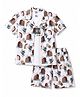 Kids Magic Cotton Knit Half Sleeves Shirt & Shorts Printed Co-Ord Set With T-Shirt - Multicolor