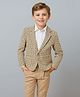 Rare Juniors Cotton Woven Full Sleeves Checked Blazer - Beige