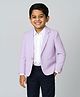 Rare Juniors Cotton Woven Full Sleeve  Textured Blazer - Purple