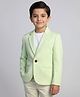 Rare Juniors Cotton Woven Full Sleeves Check Textured Blazer - Light Pista