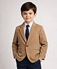 Rare Juniors Cotton Woven Full Sleeves Solid Blazer - Brown