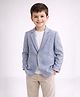 Rare Juniors Cotton Woven Full Sleeves Solid Blazer - Light Blue