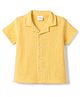 Babyhug Cotton Woven Shirt Half Sleeve Resort Collar Solid Yellow 3-4 Years