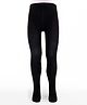 Mustang Cotton Knit Full Length Solid Color Footie Tights - Black
