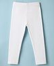 Babyhug Lycra Knit Full Length Solid Leggings - White
