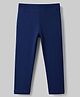 Babyhug Lycra Knit Full Length Solid Leggings - Navy Blue