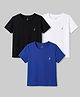 Pine Active Knit Half Sleeves Solid T-Shirts Pack of 3 - Multicolor