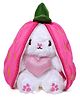 Toytales Height 35 cm Reversible Bunny Plush Toy  Zip-Up Strawberry Design Soft Stuffed Animal - Pink