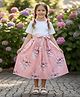 Bolly Lounge Cotton Blend Woven Half Sleeves Floral Printed Dress - Peach