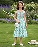 Bolly Lounge Cotton Blend Woven Sleeveless Floral Printed  Dress - Green