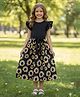 Bolly Lounge Cotton Blend Woven Sleeveless Floral Printed  Dress - Black
