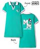 Pine Kids Disney Terry Knit Half Sleeves Dress With Front & Back Minnie Mouse Graphics - Green