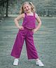 Aww Hunnie Woven Sleeveless Pearl Embellished Crop Top & Pant Set - Purple