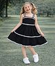 Aww Hunnie Cotton Woven Sleeveless Ric Rac Lace Applique Detailed Dress - Black