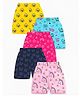 KUCHIPOO Cotton Blend Knit Pack Of 5 Unicorn Animal & Floral Printed Shorts - Multi Colour