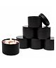 iKalaa® Matte Black Candle Tin molds 4 Oz (8 pc) | Round Metal Containers with Lids for Candle Making, Storage, Gifting & DIY Crafts