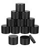iKalaa® Matte Black Candle Tin molds 4 Oz (16 pc) | Round Metal Containers with Lids for Candle Making, Storage, Gifting & DIY Crafts