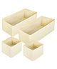 FunBlast Foldable Multipurpose Cloth Storage Box  Pack of 4 (Beige)