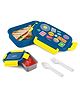 Milton Big Candy Kids Tiffin Lunch Box Snack Box with Spoon & Fork 830 ml - Navy Blue