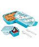 Milton Big Candy Kids Tiffin Lunch Box Snack Box with Spoon & Fork 520 ml - Sky Blue