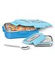 Milton Hugo Inner Steel Tiffin Box PU Insulated Lunch Box with Snap Lock Lid 700 ml - Light Blue