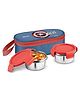 Milton Marvel Power Bite Tiffin Box for School with 2 Stainless Steel Container and Jacket | Leak-Proof, Food Grade, Odour Proof I Lunch Box for Kids Boys, Girls with Clip Lock Lid, 320 ml each, Blue
