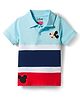 Babyhug Disney Single Jersey Knit Half Sleeves Polo T-Shirt with Mickey Mouse Graphics - Multicolor
