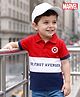Babyhug Marvel Cotton Knit Polo T-Shirt with Avengers Graphic Half Sleeves Multi Color 18-24 Months