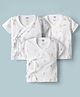 Zero Sinker Knit Half Sleeves Jhablas With Ice Cream & Animal Print Pack of 3 - White