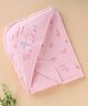 Zero Interlock Knit Hooded Towel with Animal Print  L 80 x B 79 cm - Peach