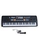 House of Kids 61-Key Electronic Piano Keyboard with Microphone Portable Digital Keyboard with 16 Tones & Recording Function- Black