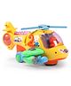 House of Kids Bump and Go Puzzle Helicopter With Light Sound Toy for Kids - Yellow